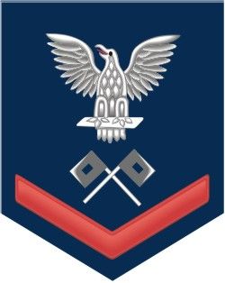 Navy Red E-4 Signalman SM Decal Sticker