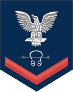 Navy Red E-4 Sonar Technician ST Decal Sticker