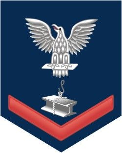 Navy Red E-4 Steelworkers SW Decal Sticker