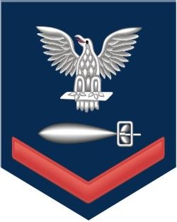 Navy Red E-4 Torpedoman's Mate TM Decal Sticker