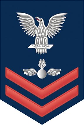 Navy Red E-5 Aviation Ordnanceman AO Decal Sticker