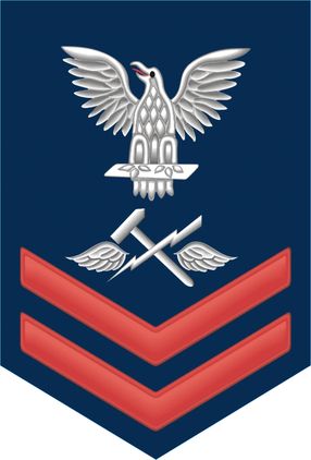 Navy Red E-5 Aviation Support Equipment Tech AS Decal Sticker