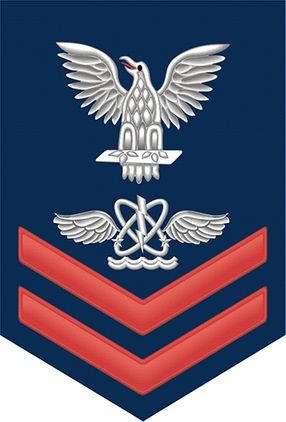 Navy Red E-5 Aviation Warfare Technician AW Decal Sticker