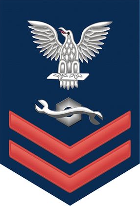 Navy Red E-5 Construction Mechanic CM Decal Sticker