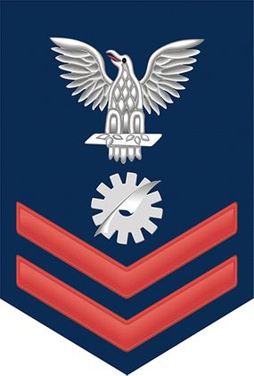 Navy Red E-5 Data Processing Technician DP Decal Sticker