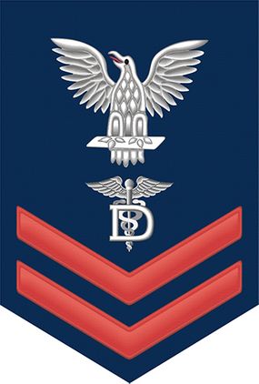 Navy Red E-5 Dental Technician DT Decal Sticker