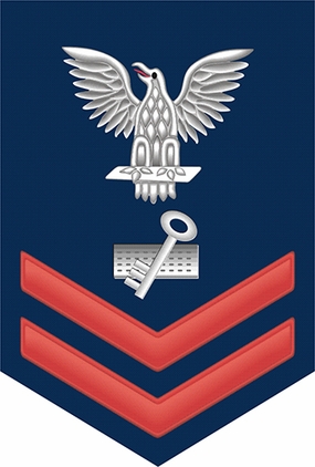 Navy Red E-5 Disbursing Clerk DK Decal Sticker