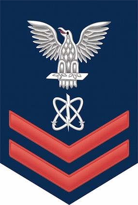 Navy Red E-5 Electronics Warfare Technician EW Decal Sticker