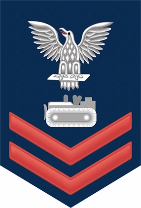 Navy Red E-5 Equipment Operator EO Decal Sticker