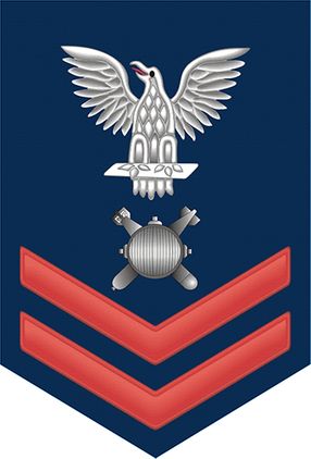 Navy Red E-5 Explosive Ordinance Disposal EOD Decal Sticker