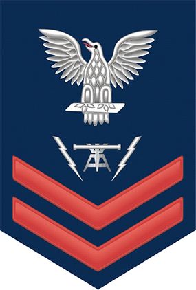 Navy Red E-5 Fire Controlman FC Decal Sticker