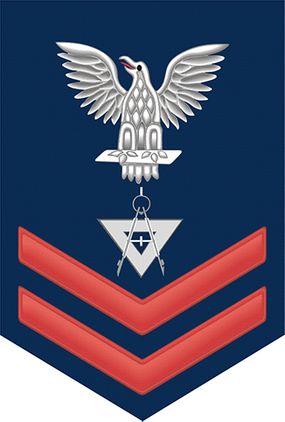 Navy Red E-5 Illustrator Draftsman DM Decal Sticker