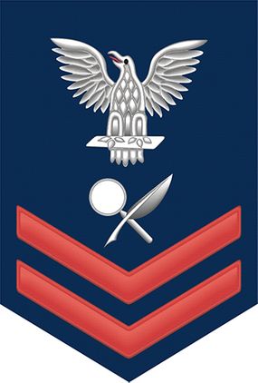 Navy Red E-5 Intelligence Specialist IS Decal Sticker