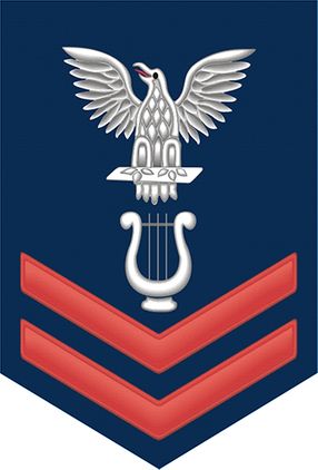 Navy Red E-5 Musician MU Decal Sticker