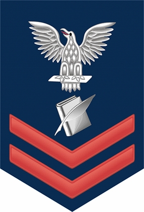 Navy Red E-5 Personnelman PS Decal Sticker