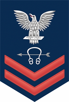 Navy Red E-5 Sonar Technician ST Decal Sticker