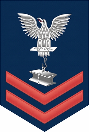 Navy Red E-5 Steelworkers SW Decal Sticker