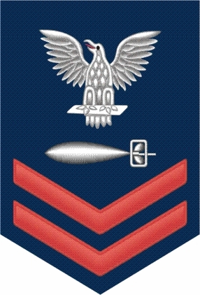 Navy Red E-5 Torpedoman's Mate TM Decal Sticker