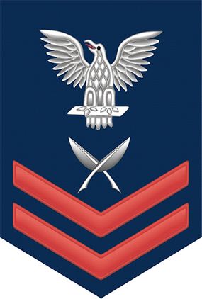 Navy Red E-5 Yeoman YN Decal Sticker