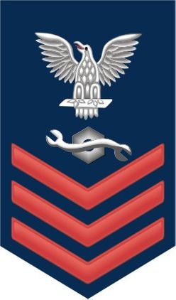 Navy Red E-6 Construction Mechanic CM Decal Sticker