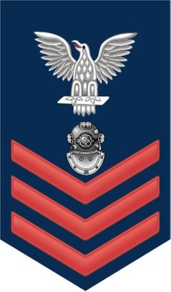 Navy Red E-6 Navy Diver ND Decal Sticker