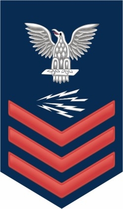 Navy Red E-6 Radioman RM Decal Sticker