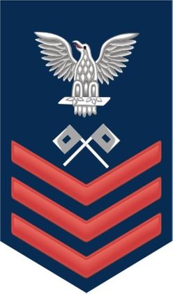 Navy Red E-6 Signalman SM Decal Sticker