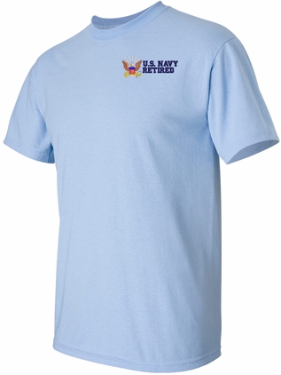 Navy Retired Light Blue Short Sleeve T-Shirt Small