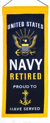 Navy Retired Mini Banner