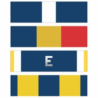 Navy Ribbons Vinyl Transfer Decals Thumbnail Illustration