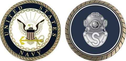 Navy Salvage Diver Challenge Coin
