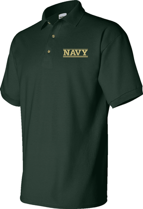Navy Script Polo