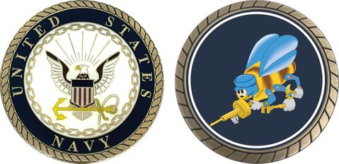 Navy Sea Bee Challenge Coin