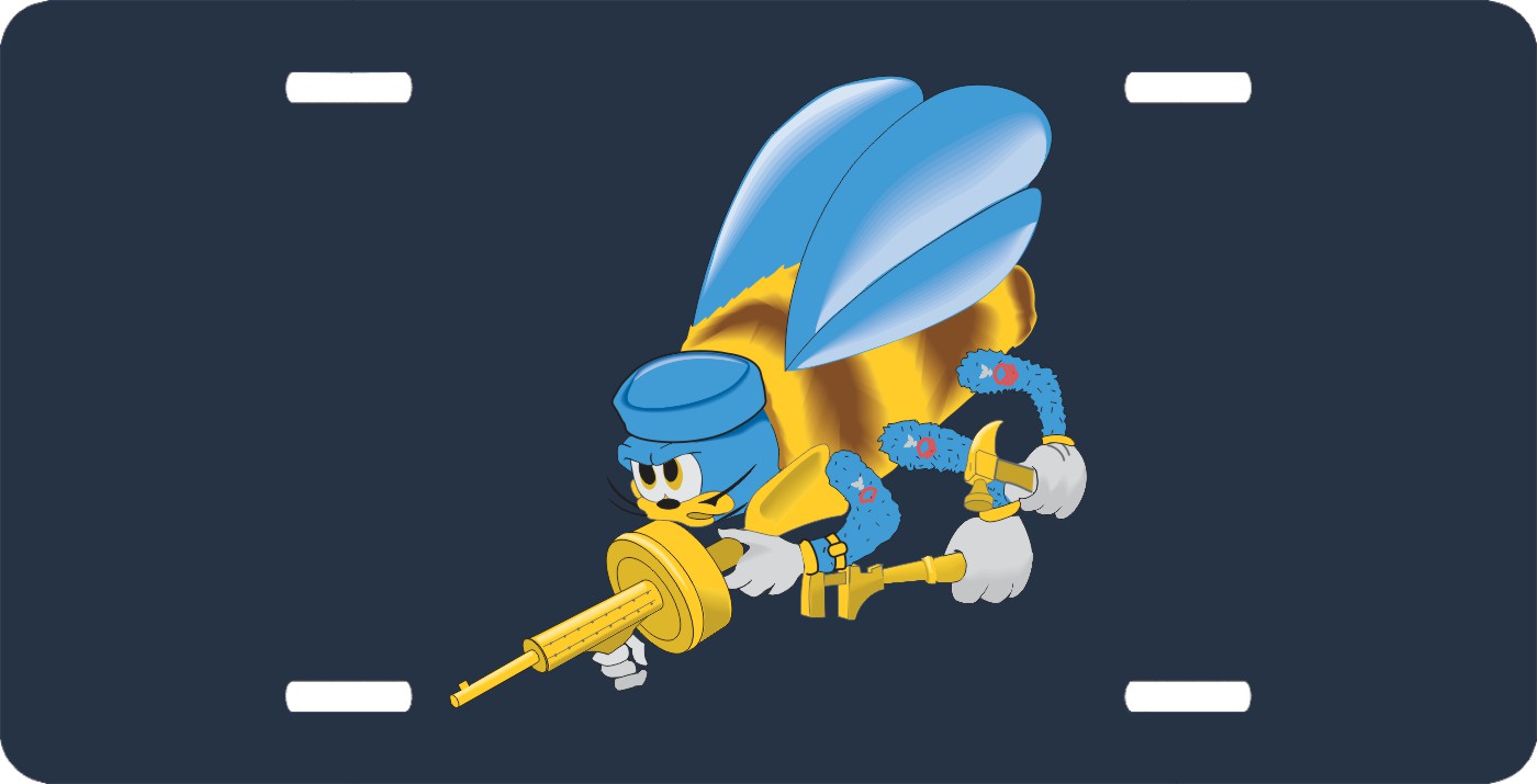 Navy Sea Bee License Plate