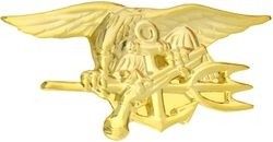 Navy Seal Trident Pin - Gold