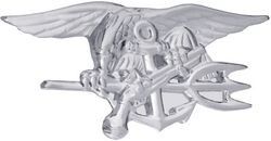 Navy Seal Trident Pin - Silver