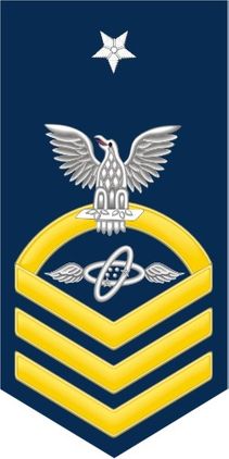 Navy Senior Chief Gold E-8 Aviation Electronics Technician AT Decal Sticker
