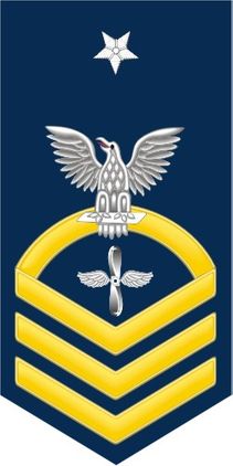 Navy Senior Chief Gold E-8 Aviation Machinist's Mate AD Decal Sticker