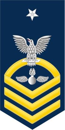 Navy Senior Chief Gold E-8 Aviation Ordnanceman AO Decal Sticker