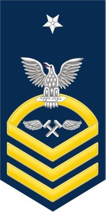 Navy Senior Chief Gold E-8 Aviation Structural Mechanic AM Decal Sticker
