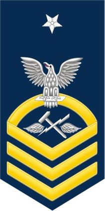 Navy Senior Chief Gold E-8 Aviation Support Equipment Tech AS Decal Sticker