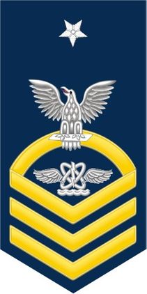 Navy Senior Chief Gold E-8 Aviation Warfare Technician AW Decal Sticker