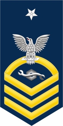 Navy Senior Chief Gold E-8 Construction Mechanic CM Decal Sticker