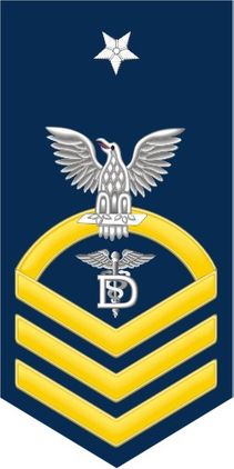 Navy Senior Chief Gold E-8 Dental Technician DT Decal Sticker