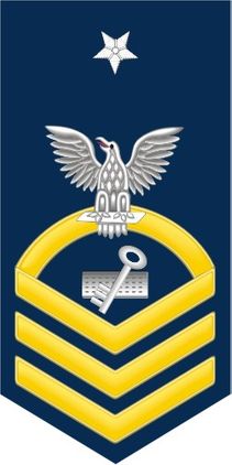 Navy Senior Chief Gold E-8 Disbursing Clerk DK Decal Sticker