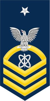 Navy Senior Chief Gold E-8 Electronics Warfare Technician EW Decal Sticker