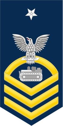 Navy Senior Chief Gold E-8 Equipment Operator Decal Sticker