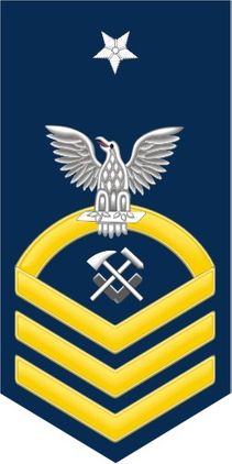 Navy Senior Chief Gold E-8 Hull Maintenance Technician HT Decal Sticker