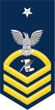Navy Senior Chief Gold E-8 Journalist JO Decal Sticker