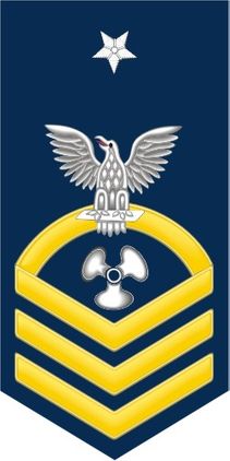 Navy Senior Chief Gold E-8 Machinist's Mate MM Decal Sticker